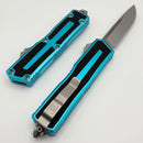 Microtech Scarab 2 Gen 3 Turquoise Handles w/ S/E Spine Fluted Stonewash M390MK 1278-10TQ