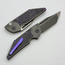 Hypercut Dharma Titanium Handles w/ Purple Flow Camo Carbon Inlays & S45VN
