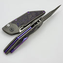 Hypercut Dharma Titanium Handles w/ Purple Flow Camo Carbon Inlays & S45VN