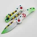 Microtech Knives LUDT Gen III Smooth Handle Ghost Busters Slime White S/E NCB Exclusive Signature Series 1135S-1GBS
