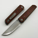 North Mountain Blade Chop 4 w/ Orange Ceramic Carbon Fiber Handles & SLD-Magic Clip Point