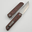 North Mountain Blade Chop 4 w/ Orange Ceramic Carbon Fiber Handles & SLD-Magic Tanto