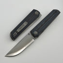 North Mountain Blade Chop 4 w/ Blue Ceramic Carbon Fiber Handles & SLD-Magic Clip Point
