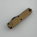 Microtech UTX-85 Gen IV w/ Tan Handle & Black Serrated S/E M390MK 12314-2TA