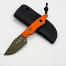 Heretic Kobold Orange G-10 Handles w/ OD Green Bowie MagnaCut Fixed Blade H065-18A-OG-G10