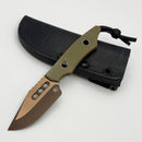Heretic Kobold OD Green G-10 Handles w/ Bronze Bowie MagnaCut Fixed Blade H065-7A-OD-G10