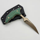 Microtech & Bastinelli Bee Marfione Select Bronze Stonewash w/ Antigue Green Handles & Bronze Hardware 218-13MS1