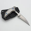 Microtech & Bastinelli Bee Marfione Select Stonewash w/ Stonewash Handles & Blue Hardware 218-10MS3