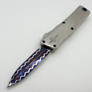 Marfione Custom Combat Troodon LT Gen III w/ Stainless Satin Handle & Blued Dragonskin San Mai Damascus D/E