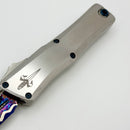 Marfione Custom Combat Troodon LT Gen III w/ Stainless Satin Handle & Blued Dragonskin San Mai Damascus D/E
