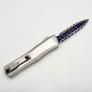 Marfione Custom Combat Troodon LT Gen III w/ Stainless Satin Handle & Blued Dragonskin San Mai Damascus D/E