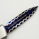 Marfione Custom Combat Troodon LT Gen III w/ Stainless Satin Handle & Blued Dragonskin San Mai Damascus D/E