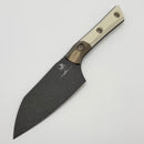 Microtech Santoku 4.2" Ivory G-10/Bronze Titanium Bolster Handle w/ DLC M390MK Signature Series 3300B-1DLCIVS