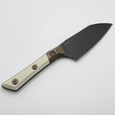 Microtech Santoku 4.2" Ivory G-10/Bronze Titanium Bolster Handle w/ DLC M390MK Signature Series 3300B-1DLCIVS