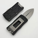 Microtech Exocet II w/ Black Aluminum Handle & Stonewash M390MK D/E 1157-10