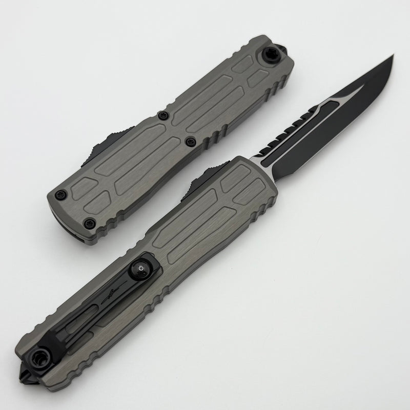 Microtech Ultratech EX - ZBP Natural Clear Milled Handle w/ Black Inte