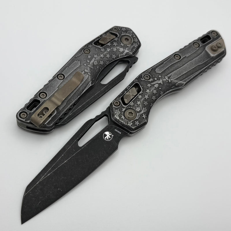 Microtech Knives MSI RAM LOK Distressed Flag Aluminum Handles & M390MK