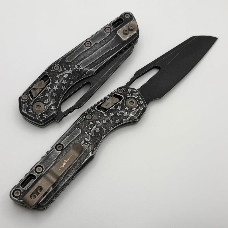 Microtech Knives MSI RAM LOK Distressed Flag Aluminum Handles & M390MK