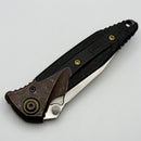 Discontinued Custom Anodized Bronze/Purple Microtech Knives Socom Bravo Mini Spear Point Hand Satin w/ Ti Pivot Collars & Carbon Fiber Scales 262M-4CFTI (In House Modified)