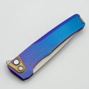 MachineWise Sonora Blue Titanium Integral Handle w/ Brass Bolster & Lightwash S90V