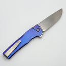MachineWise Sonora Blue Titanium Integral Handle w/ Ti Bolster & Stonewash S90V