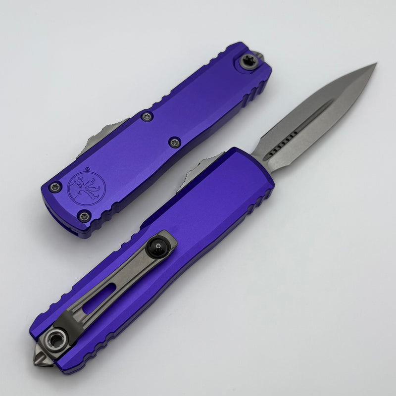 Microtech UTX-85 Gen IV w/ Purple Handle & Stonewash D/E M390MK 12324-10PU