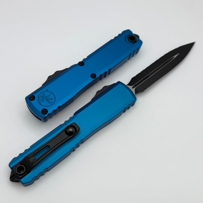 Microtech Ultratech Gen IV D/E Tactical Full Serrated w/ Blue Handle 11224-3BL