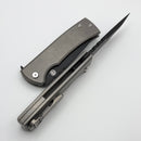 Chaves Knives Redencion 229 Kickstop Titanium Handles w/ M390 PVD Tanto Chisel