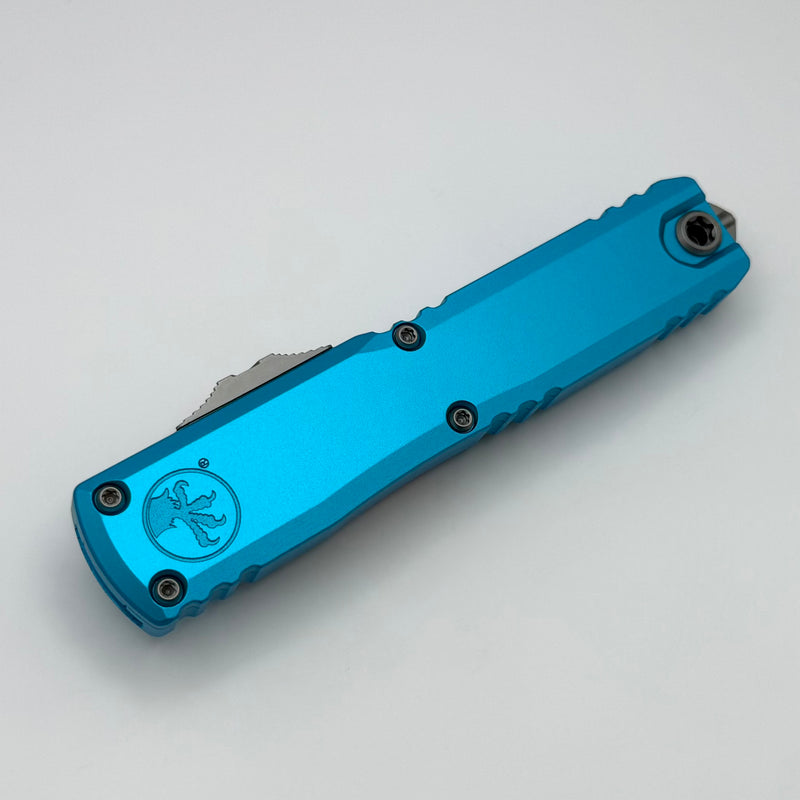 Microtech Ultratech Gen IV D/E Stonewash Standard w/ Turquoise Handle 11224-10TQ