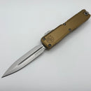 Microtech Ultratech Gen IV D/E Stonewash Standard w/ Tan Handle 11224-10TA
