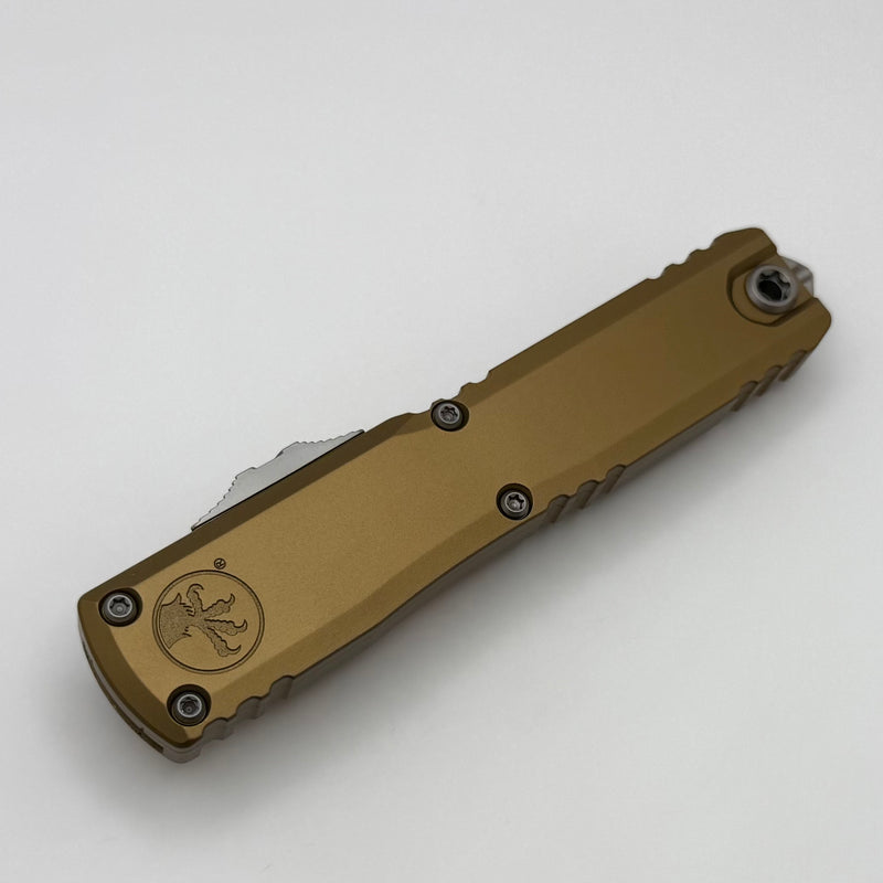 Microtech Ultratech Gen IV D/E Stonewash Standard w/ Tan Handle 11224-10TA
