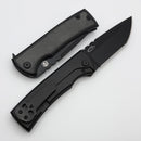 Chaves Knives Redencion 229 Kickstop PVD & Black Micarta Inlays w/ M390 PVD Two Tone Tanto