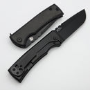 Chaves Knives Redencion 229 Kickstop PVD & Black Micarta Inlays w/ M390 PVD Two Tone Drop Point