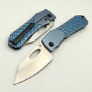 Kansept Knives Loki Blue Frag Titanium Handles & Satin S35VN K1058B6