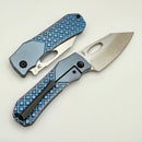 Kansept Knives Loki Blue Frag Titanium Handles & Satin S35VN K1058B6