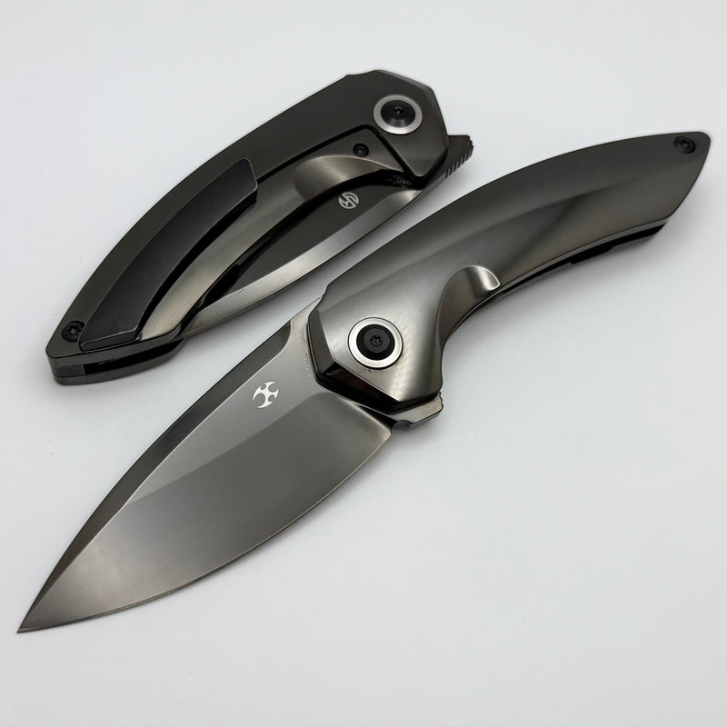 Kansept Knives ODD 21 Mirror DLC Titanium Handles & Mirror DLC 20CV K1
