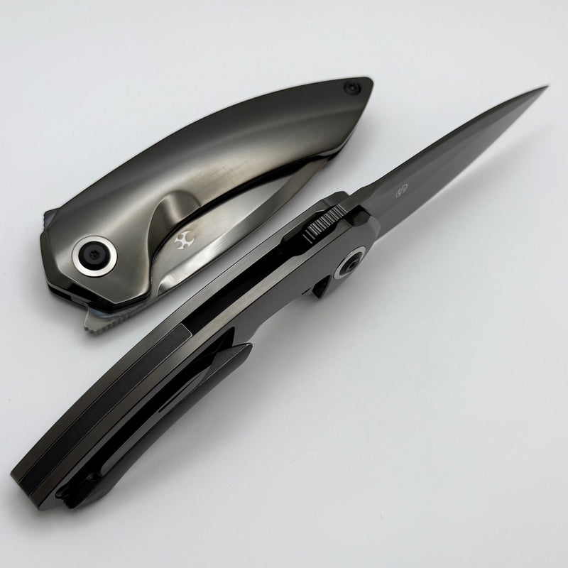 Kansept Knives ODD 21 Mirror DLC Titanium Handles & Mirror DLC 20CV K1