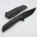 Kansept Knives Deadite Carbon Fiber/Titanium Handles & Blackwash S35VN K1081A5