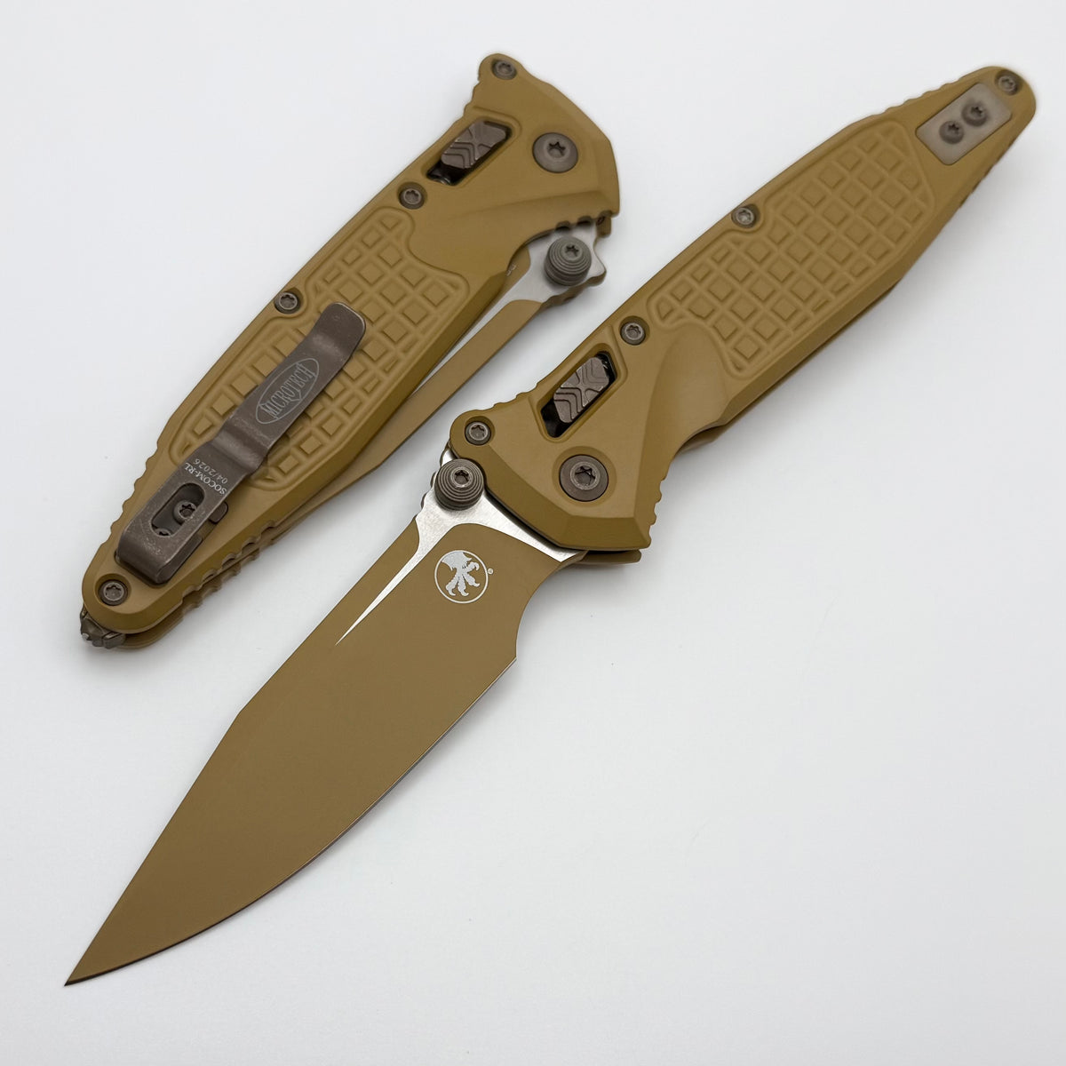 Microtech Socom Ram-Lok w/ RAL-8000 Cerakote Aluminum Frag Handles & S
