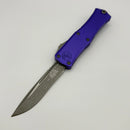 Pre-Owned Microtech Knives Mini Hera Apocalyptic Recurve M390MK w/ Purple Handle 1705M-10APPU