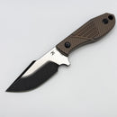 Kansept Knives Tiny Dancer Blackwash Machine Satin w/ Bronze Titanium Handles & S35VN K014A2