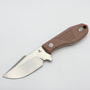 Tenable Knives Tiny Dancer w/ Brown Micarta Handles & Stonewash D2 G014A5