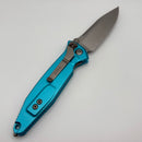 Pre-Owned Microtech Socom Elite S/E Manual Turquoise Handles w/ Stonewash 160-10TQ