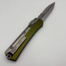 Pre-Owned Microtech Glykon Stonewash Standard Bayonet w/ Stonewash Overlay & OD Green Handle 184-10OD