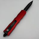Pre-Owned Microtech Dirac Delta Red Handle w/ D/E Black Full Serrated 227-3RD