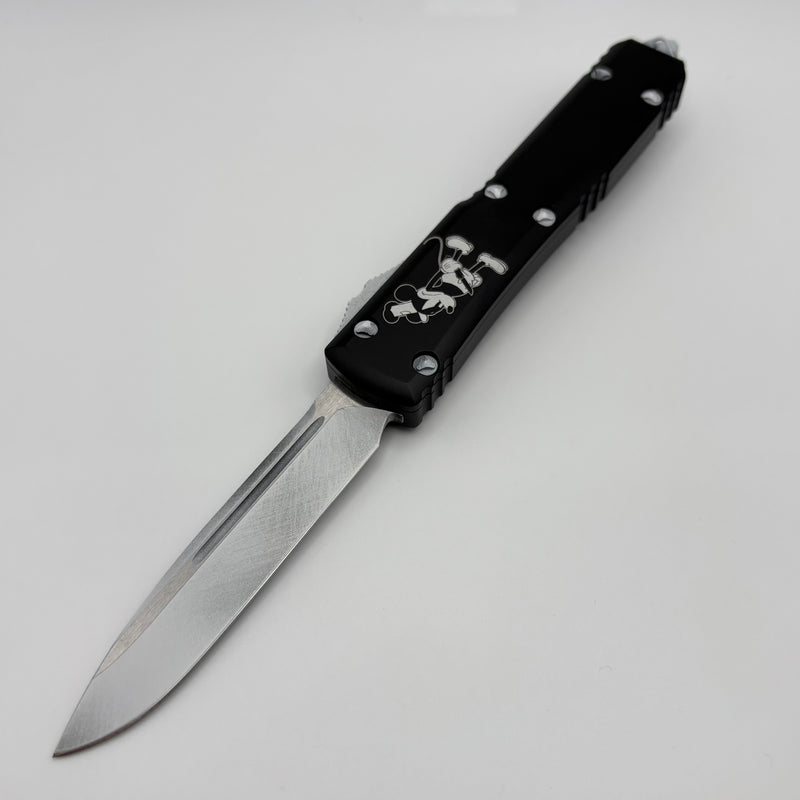 Pre-Owned Microtech Ultratech Steamboat Willie Dirty White Single Edge 121-1SB