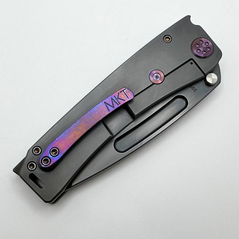 Medford Marauder H S45 PVD Tanto & PVD Handles w/ Violet Hardware/Clip