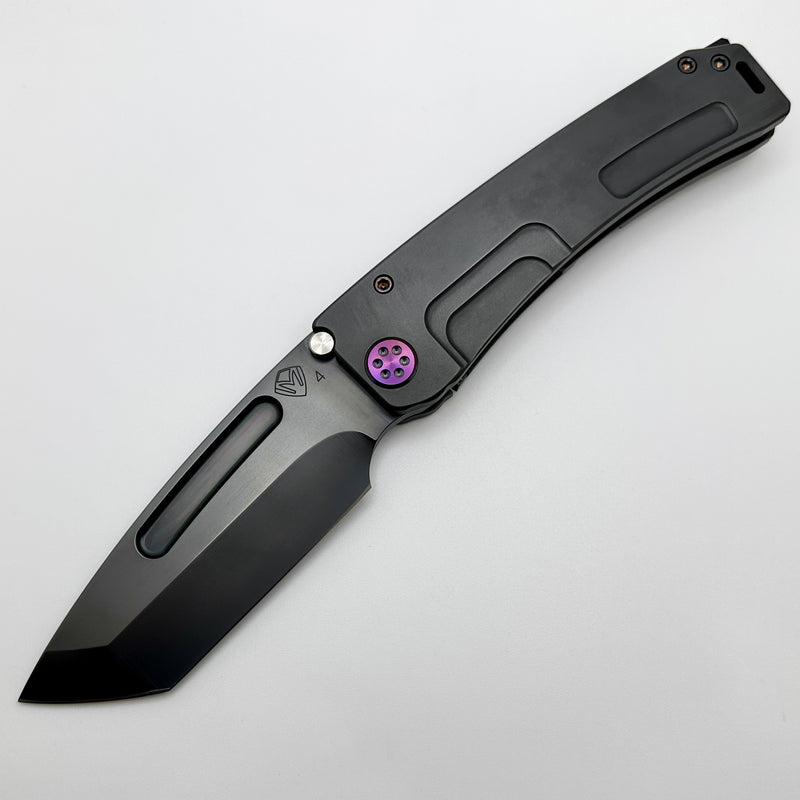 Medford Marauder H S45 PVD Tanto & PVD Handles w/ Violet Hardware/Clip