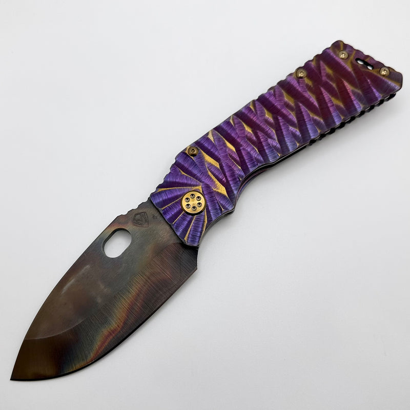 Medford TFF-1 S45VN Vulcan & Violet/Bronze "Predator" Sculpted Handles w/ Bronze Hardware/Clip