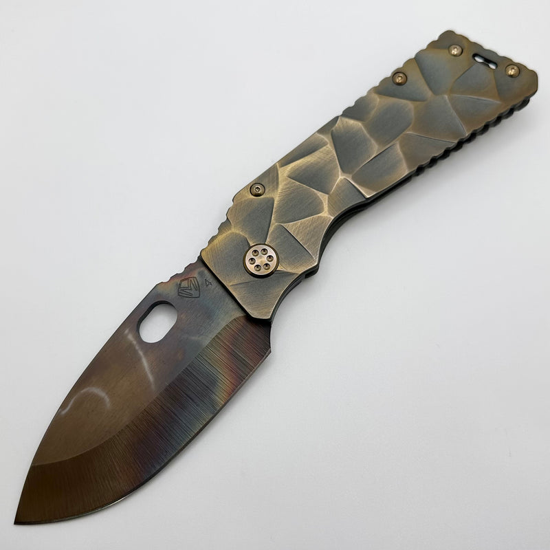 Medford TFF-1 S45VN Vulcan & Bead Blast/Cement Bronze "Stained Glass" Sculpted Handles w/ Matching Hardware/Clip